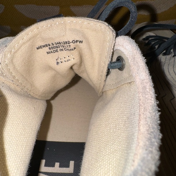 Frye Ludlow Mid-Top Off-White Canvas Print Sneakers - 9.5 US Men's - Picture 9 of 9